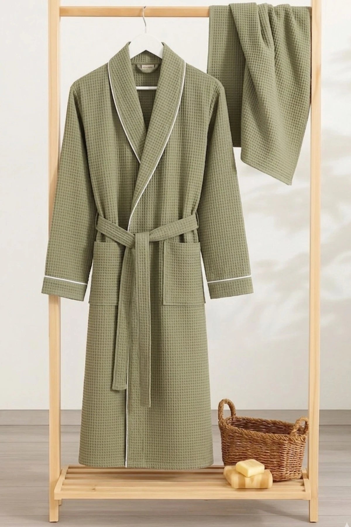 Soho Unisex Pike Bornoz  Şık ve Konforlu Banyo Bornozu