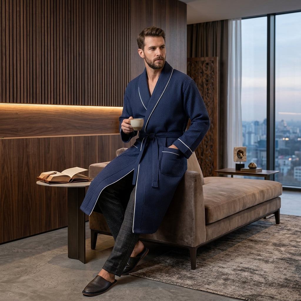Soho Unisex Pike Bornoz  Şık ve Konforlu Banyo Bornozu